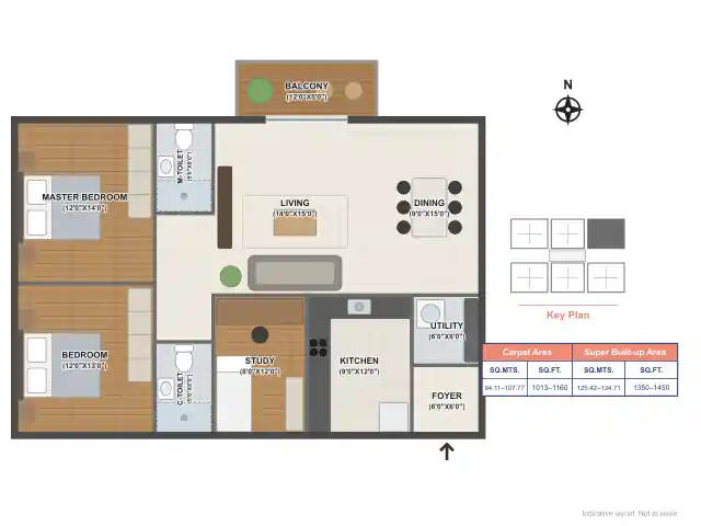 2.5 BHK Floor Plan