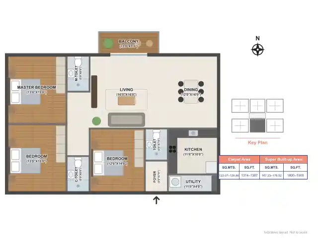 3 BHK Floor Plan